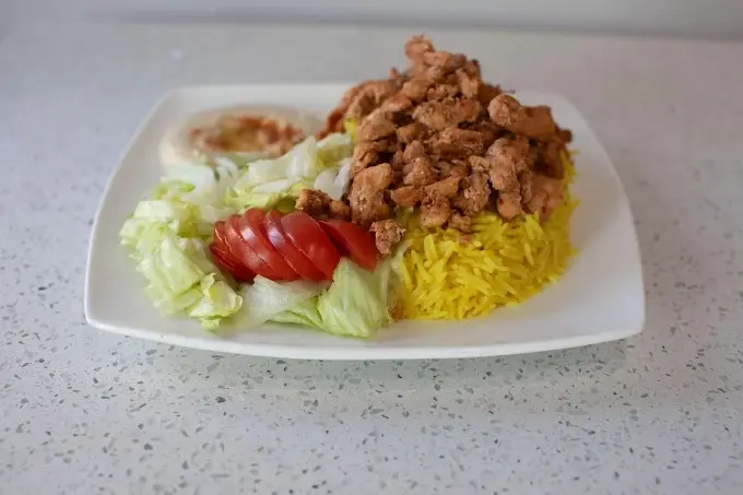 Fresh falafel and hummus at Original Shawarma Kensington Calgary